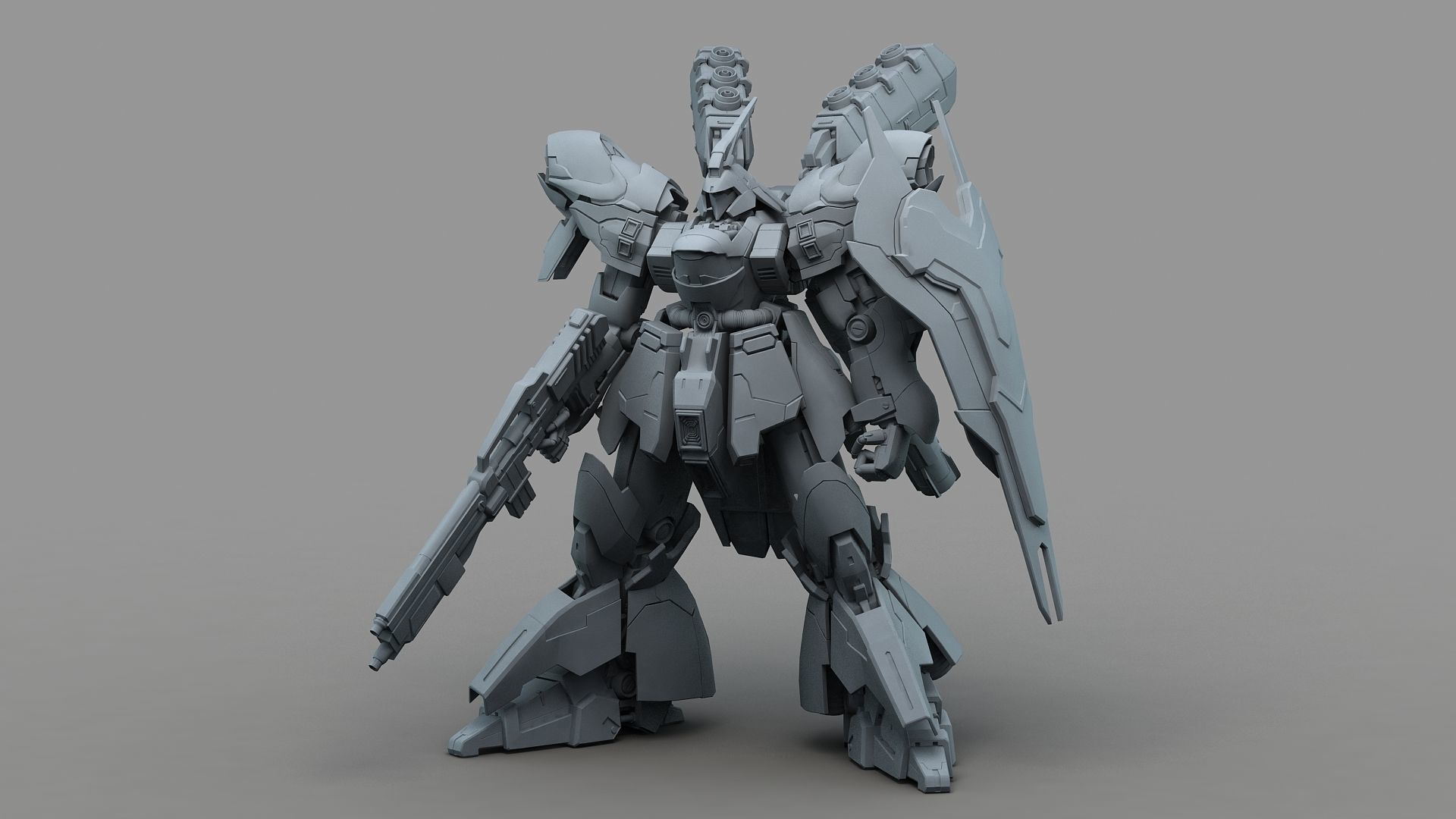 MOBILE SUIT GUNDAM MSN-04 SAZABI 3D model rigged | CGTrader