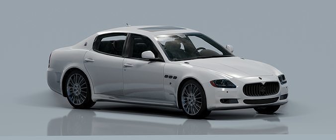 Maserati Quattroporte - Photorealistic Low-poly 3D model