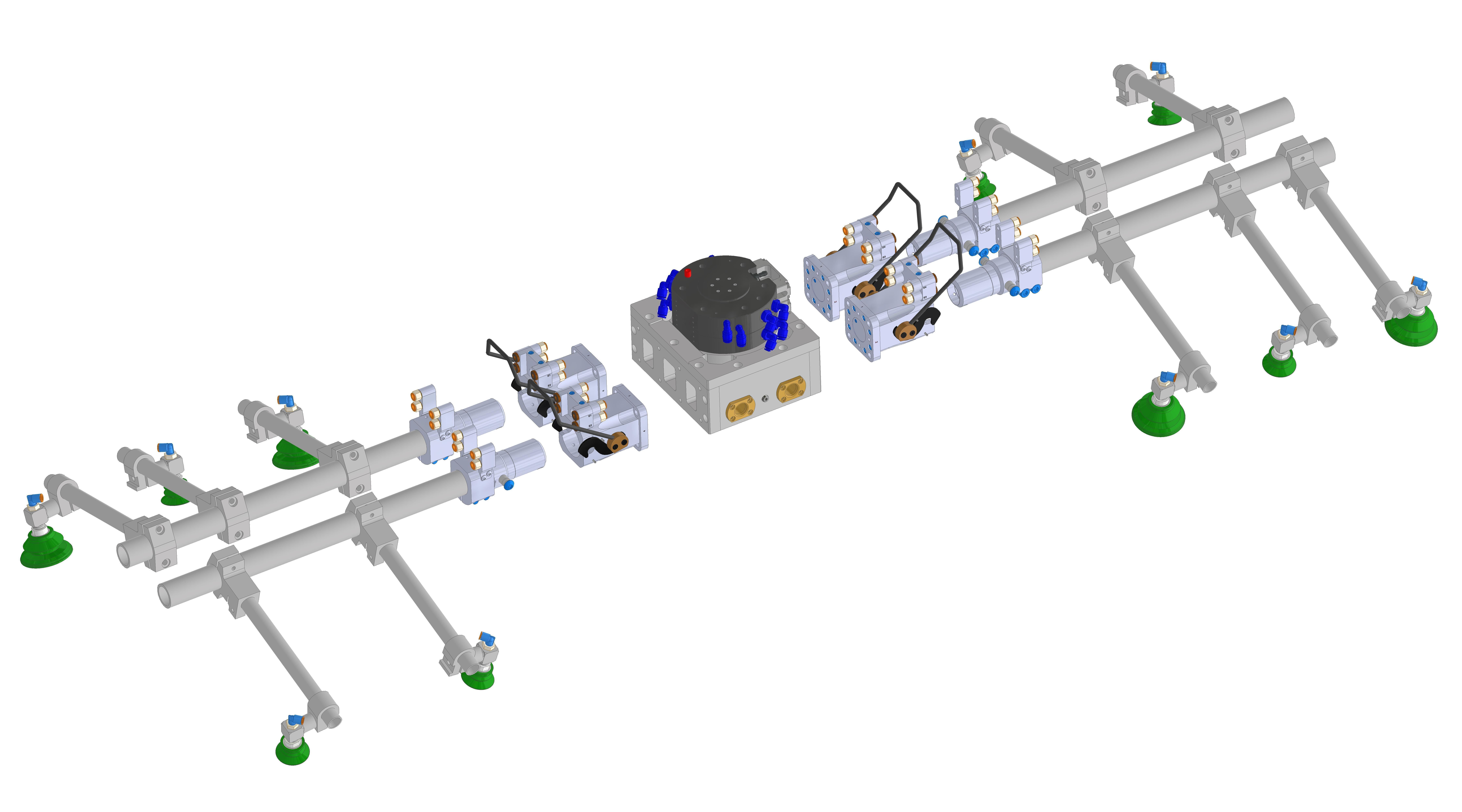 Sheet metal robot tooling for tandem press line 3D model 3D model_2