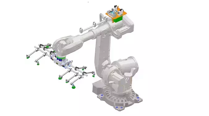 Sheet metal robot tooling for tandem press line 3D model 3D model