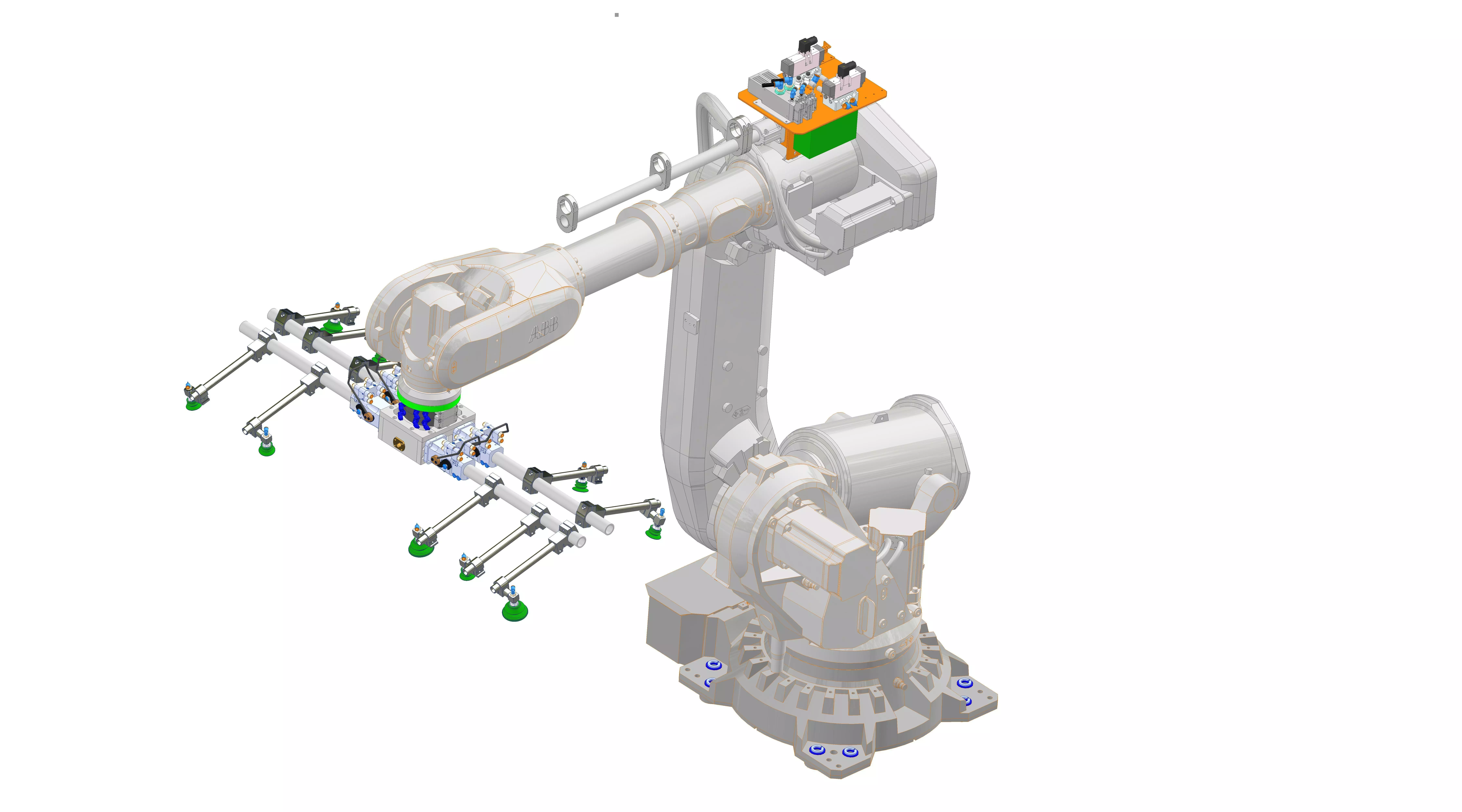 Sheet metal robot tooling for tandem press line 3D model 3D model_0