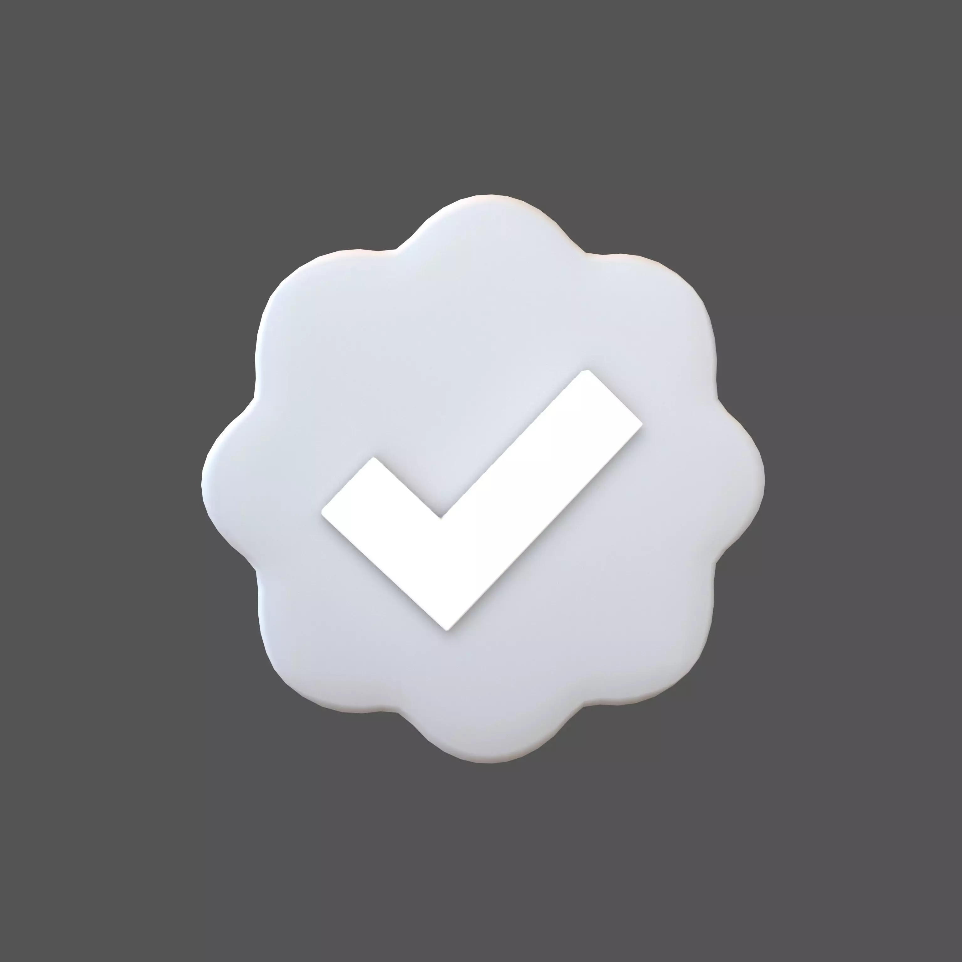 Verified Check Mark Symbol v1 002 Low-poly 3D model