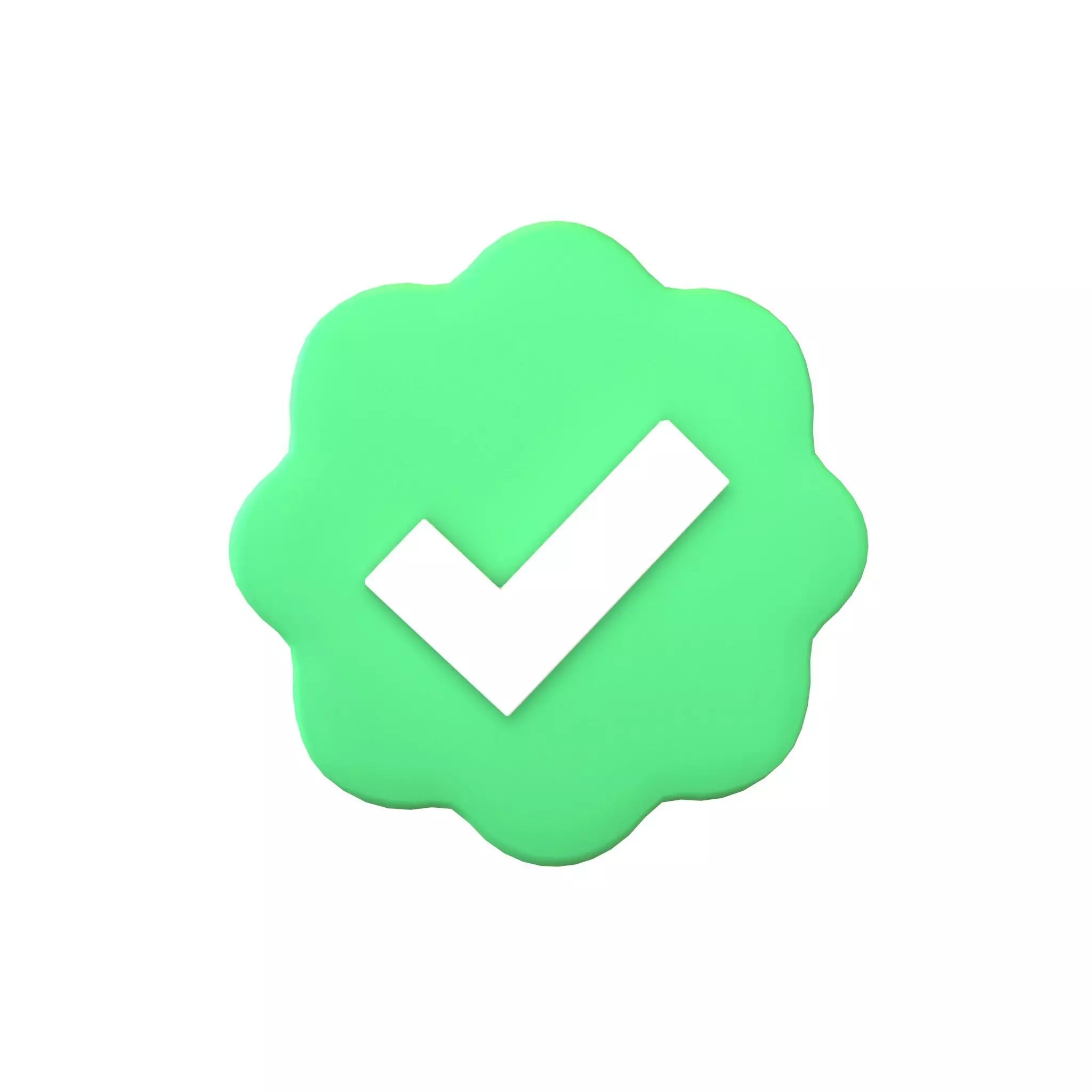 Verified Check Mark Symbol v1 006 Low-poly 3D model