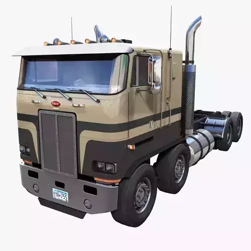 Peterbilt 362 tandem truck Low-poly 3D model