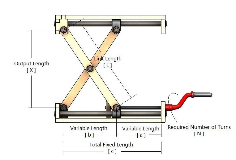 Wooden Scissor Lifting Table 3D model_5