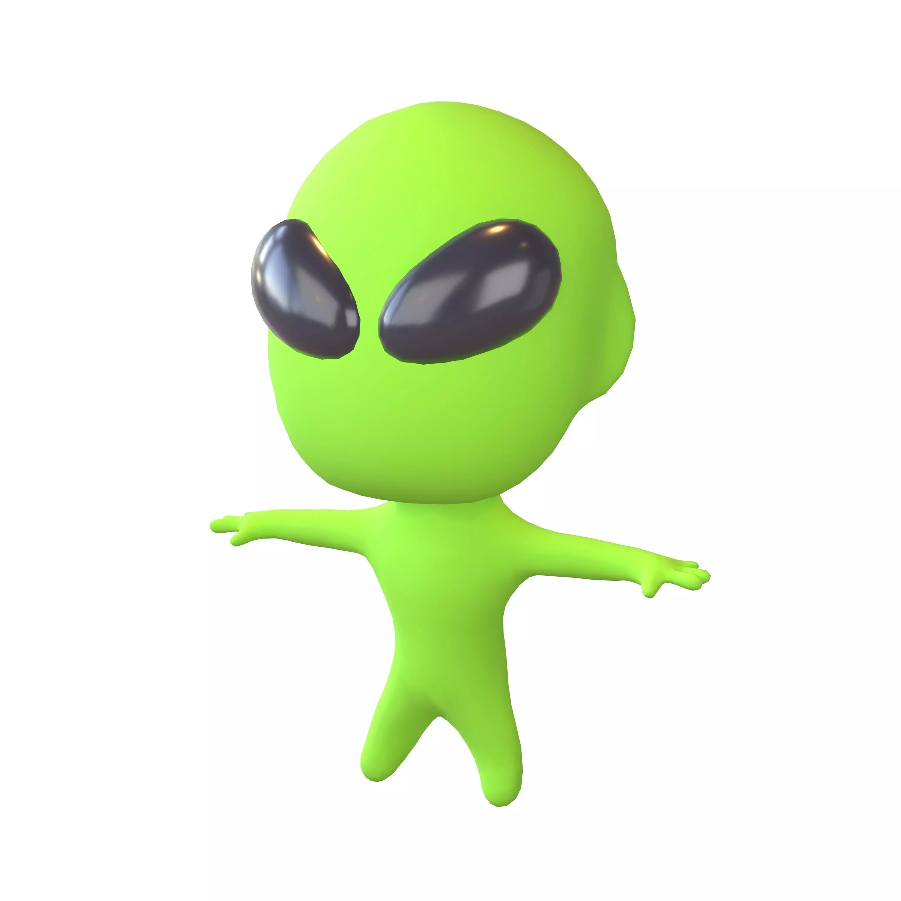 Cartoon Character Alien Monster v1 001 Low-poly 3D model