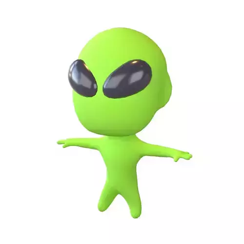 Cartoon Character Alien Monster v1 001 Low-poly 3D model