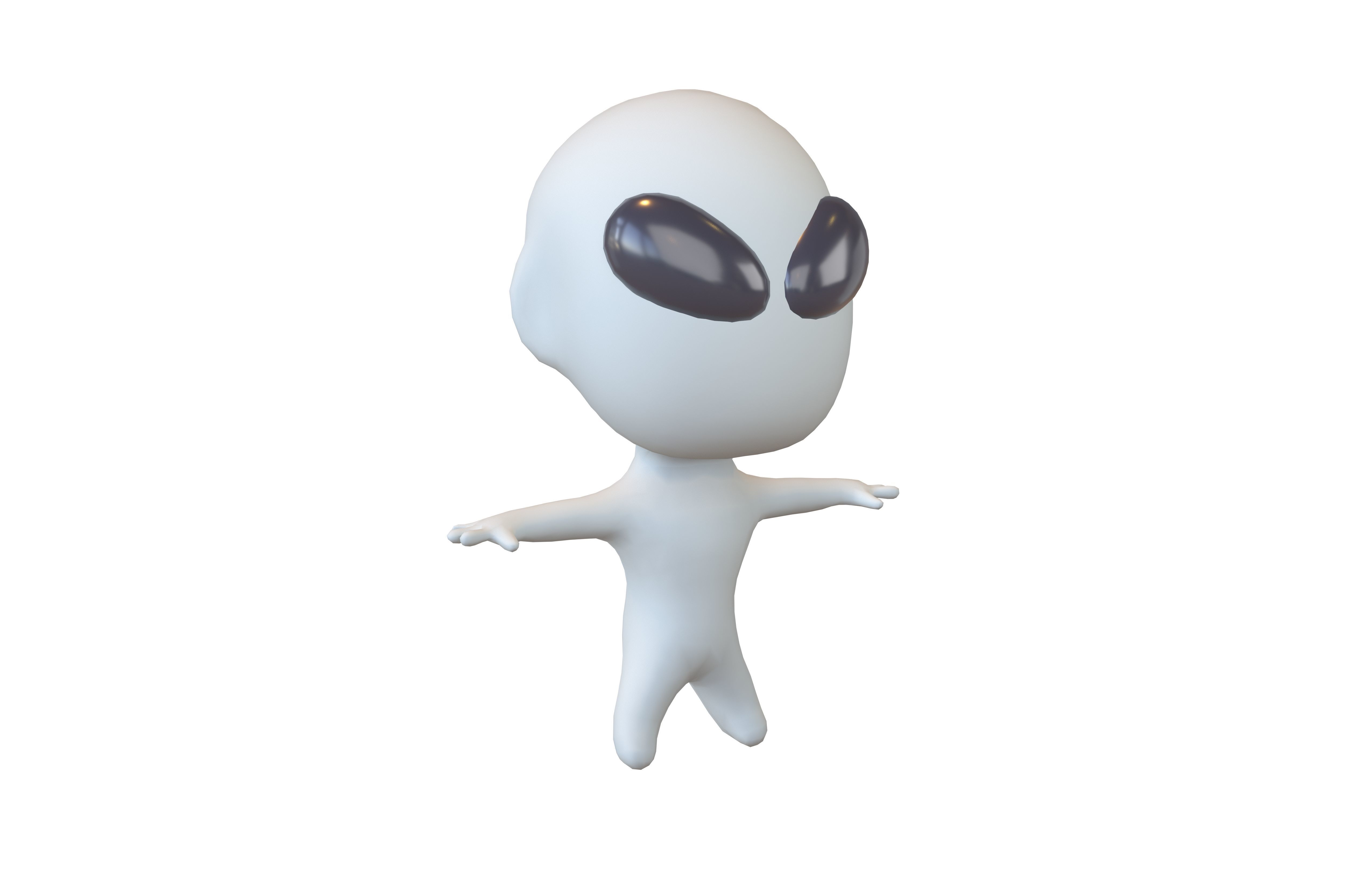 Cartoon Character Alien Monster v1 002 Low-poly 3D model_1