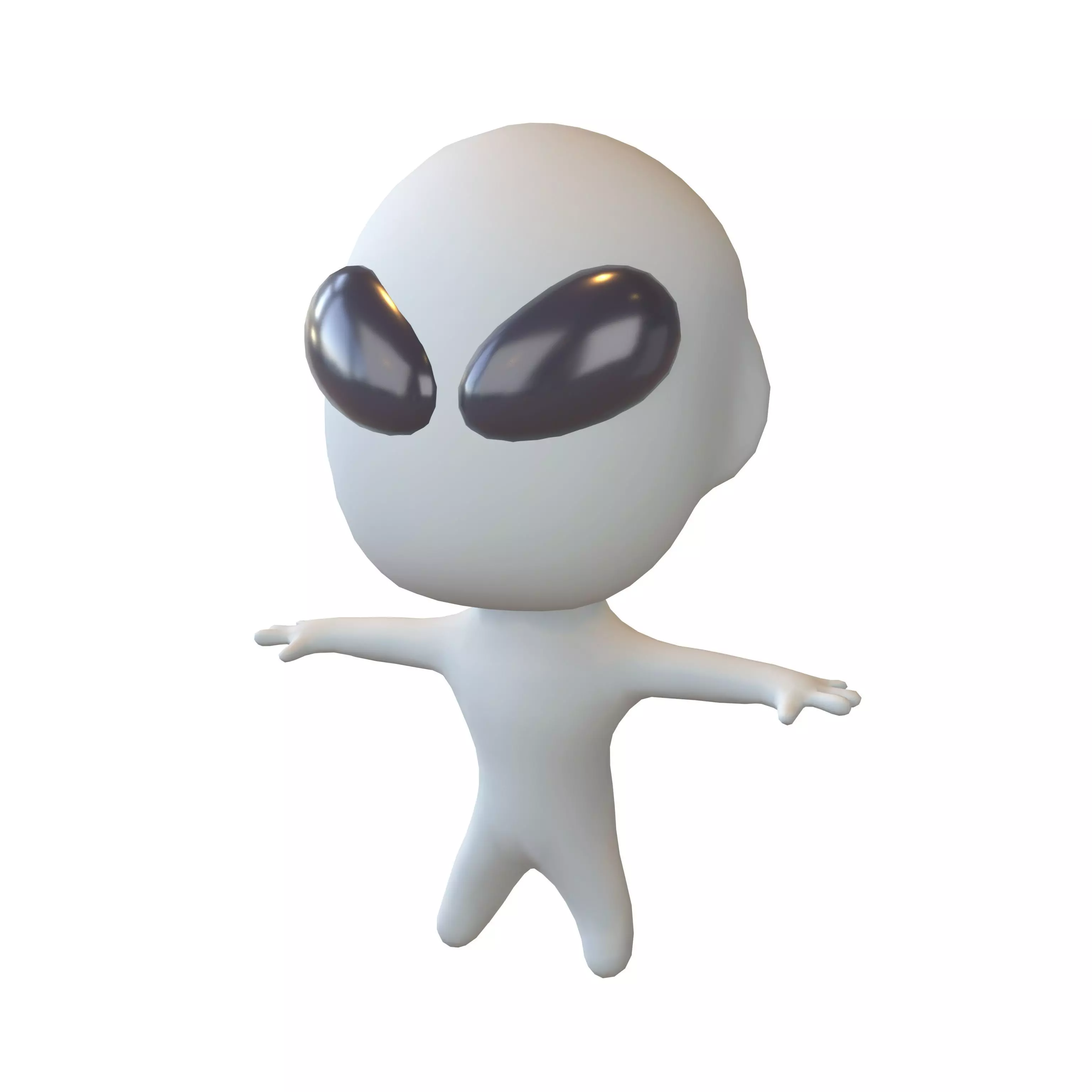 Cartoon Character Alien Monster v1 002 Low-poly 3D model_0