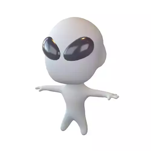 Cartoon Character Alien Monster v1 002 Low-poly 3D model