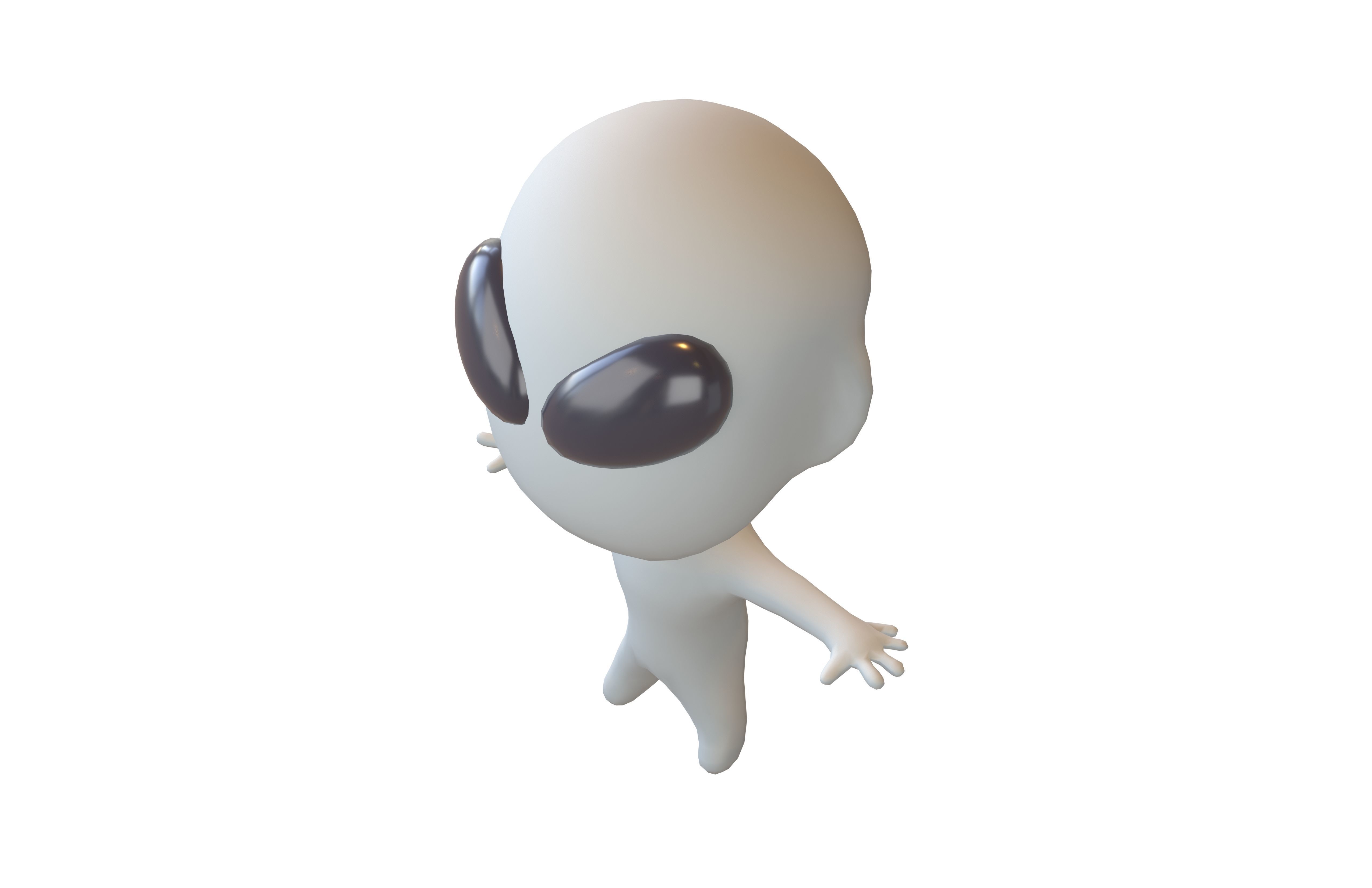 Cartoon Character Alien Monster v1 002 Low-poly 3D model_2