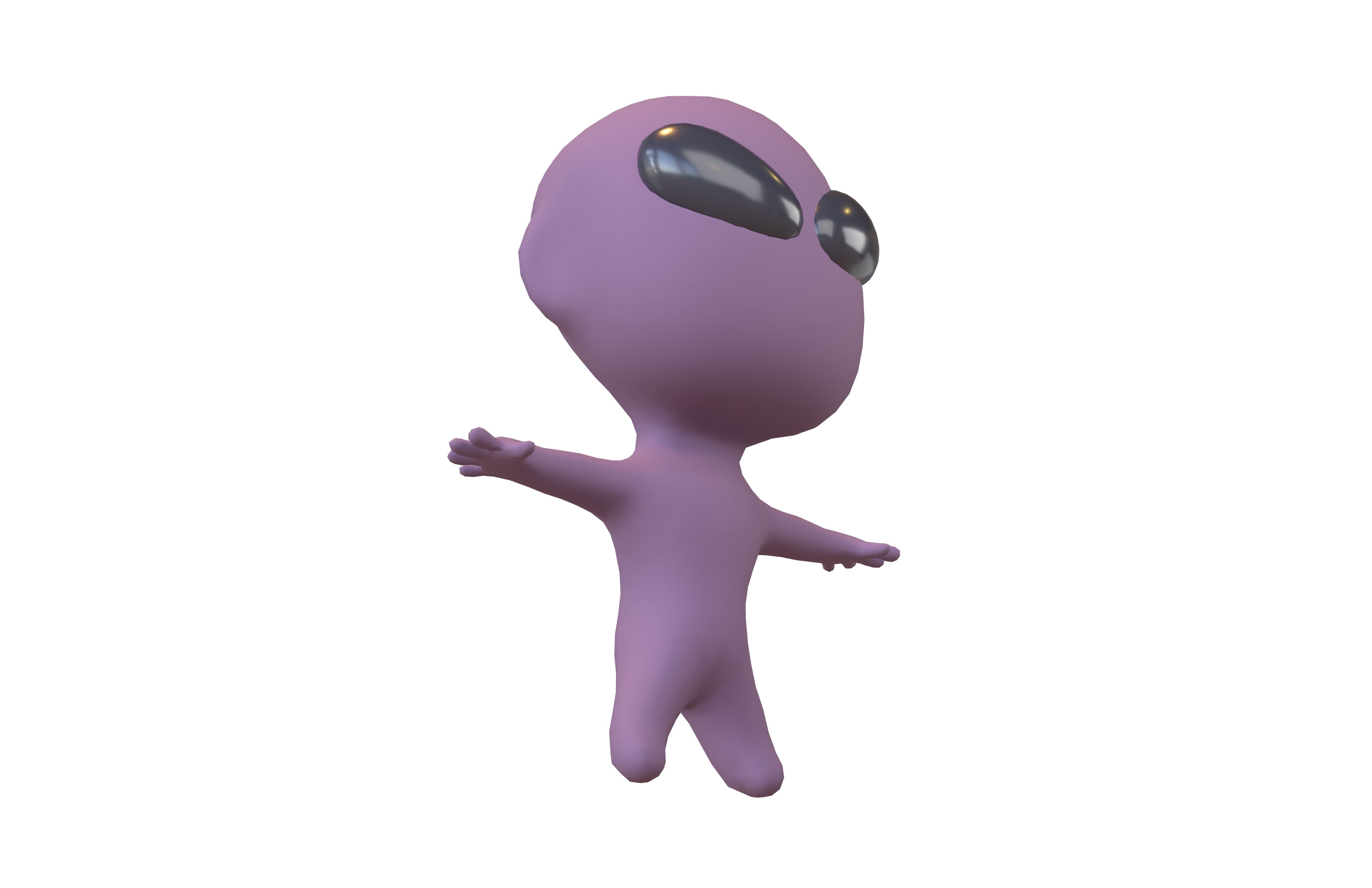Cartoon Character Alien Monster v1 003 Low-poly 3D model_3