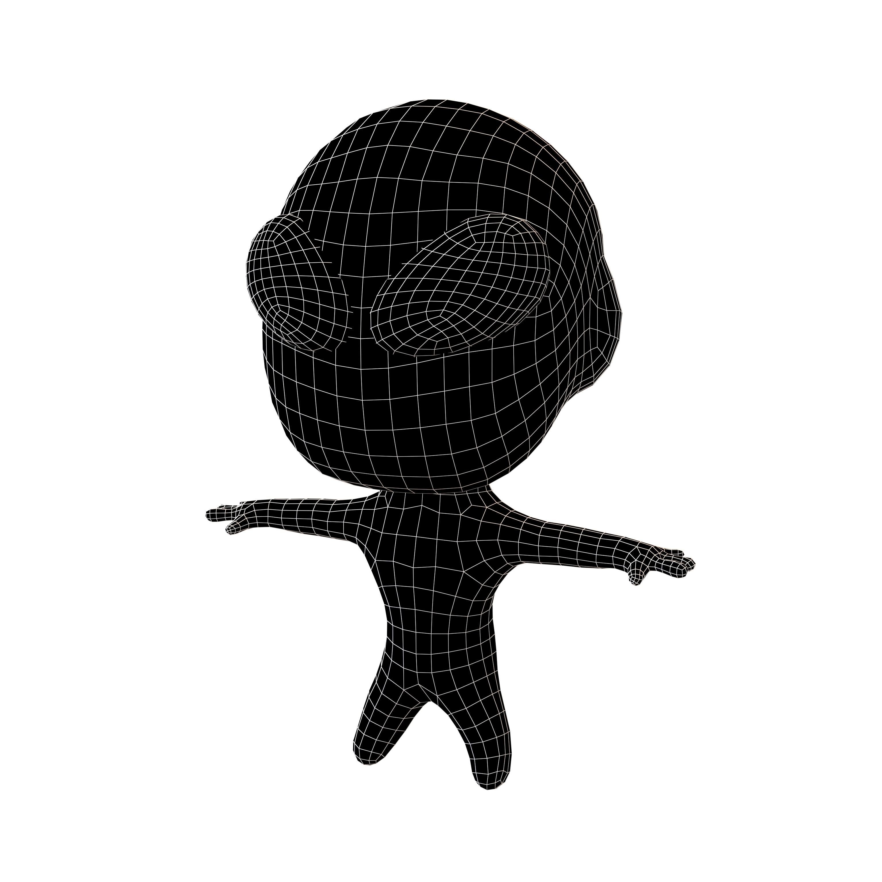 Cartoon Character Alien Monster v1 003 Low-poly 3D model_7