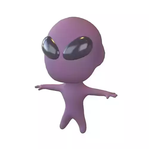 Cartoon Character Alien Monster v1 003 Low-poly 3D model