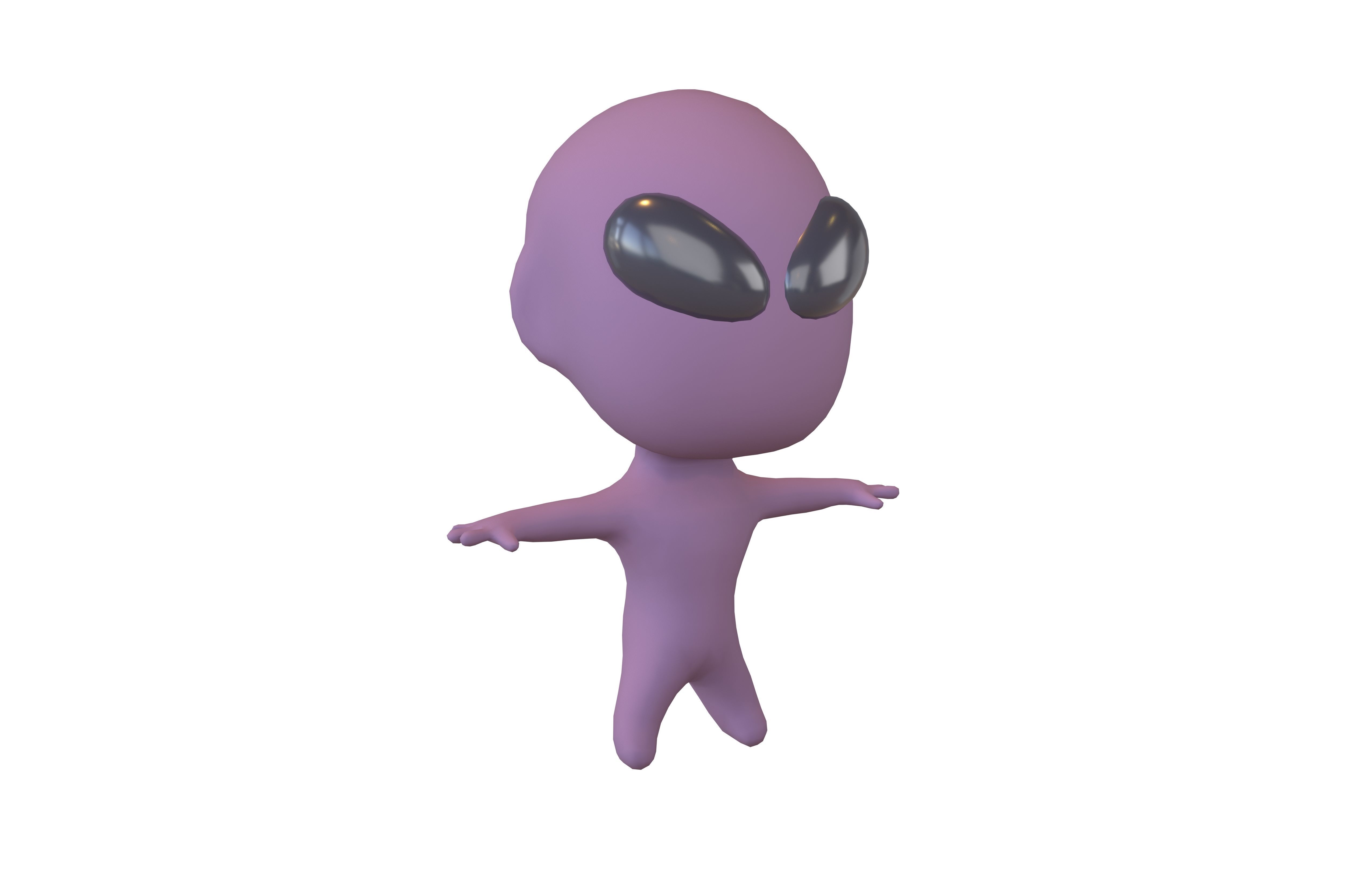Cartoon Character Alien Monster v1 003 Low-poly 3D model_1