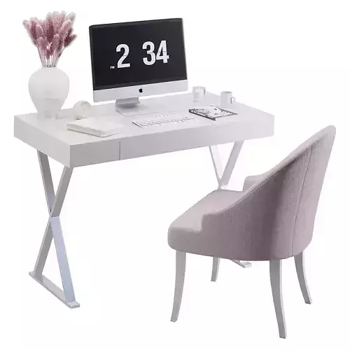 Minimalist workplace - office furniture set1