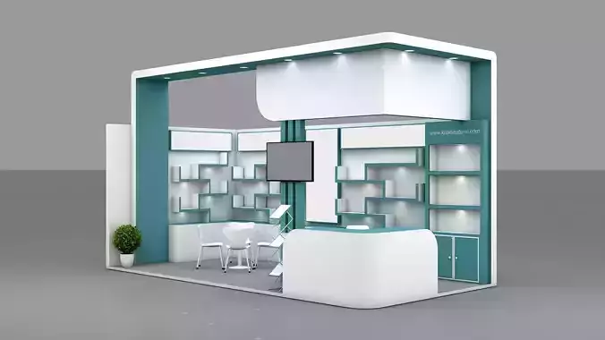 3D Simple display Exhibition Stall 6x3 18SQM