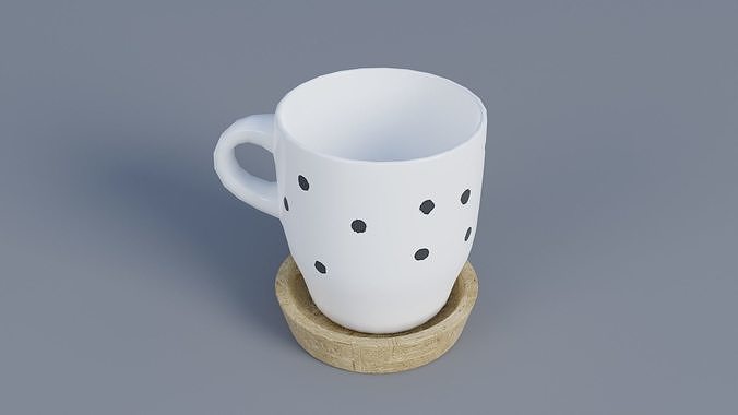 Tea Cup Low-poly 3D model