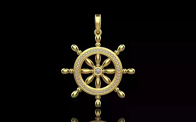 ships wheel pendant model 348