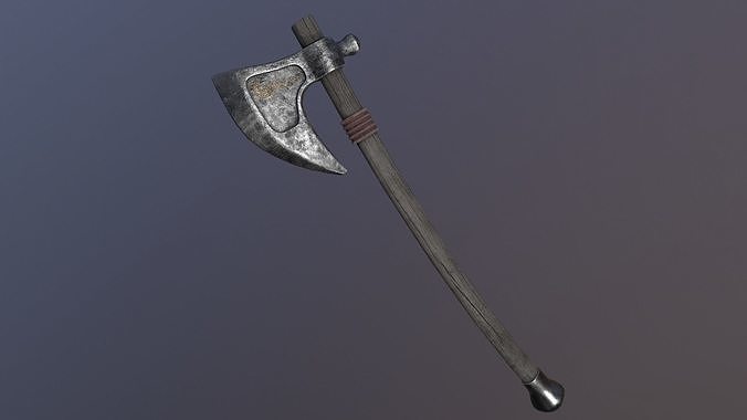Medieval Axe Low-poly 3D model