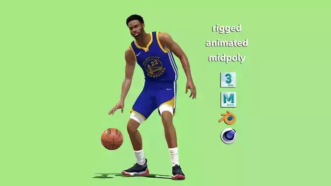 3D Rigged Andrew Wiggins Golden State Warriors NBA