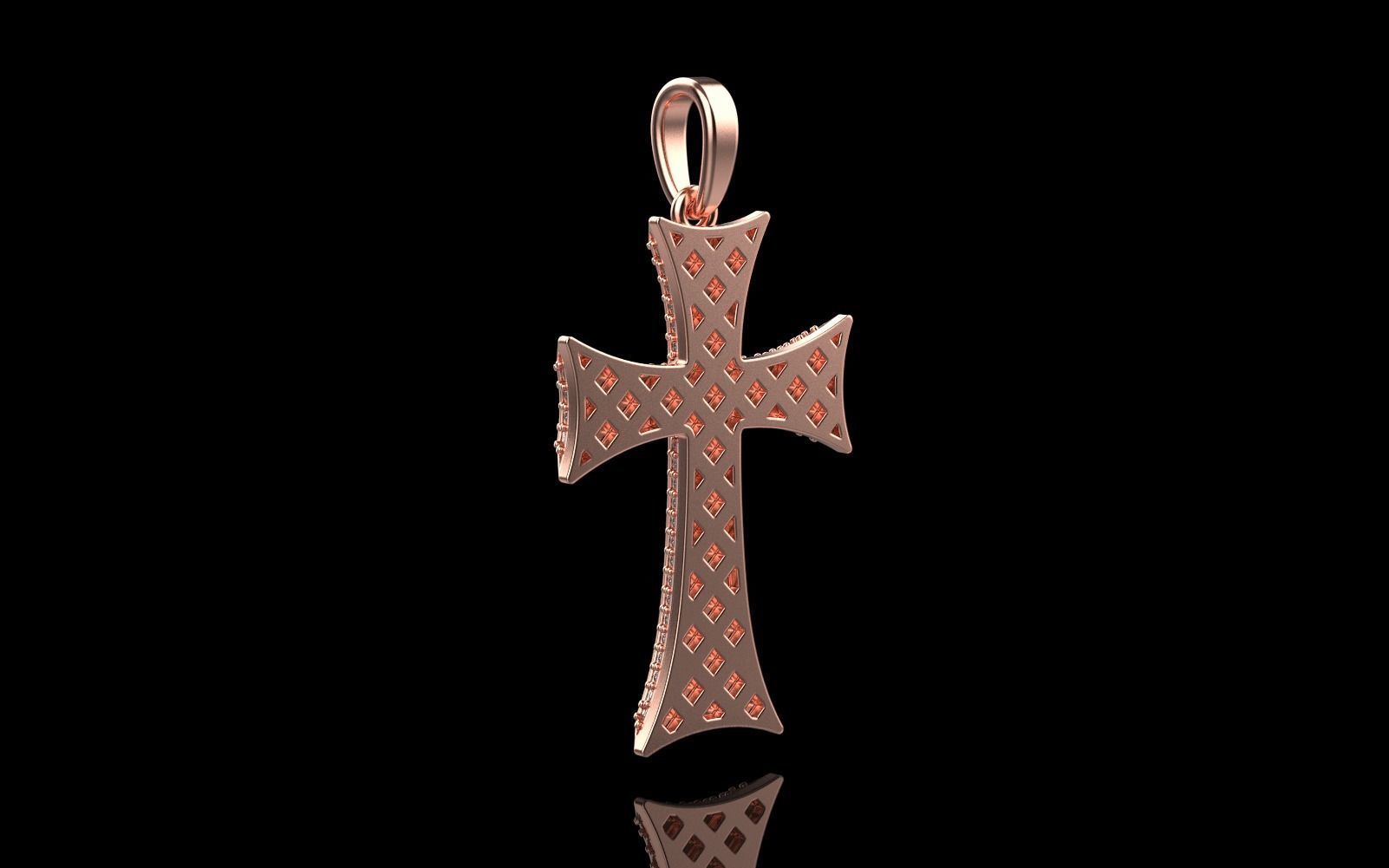 Enamel cross model 350 3D print model_33