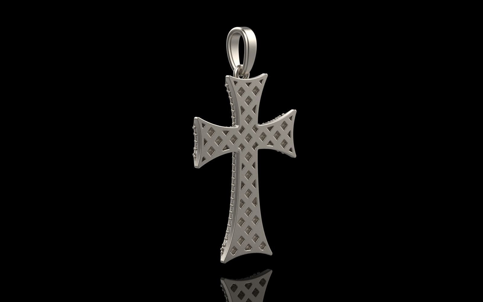 Enamel cross model 350 3D print model_32
