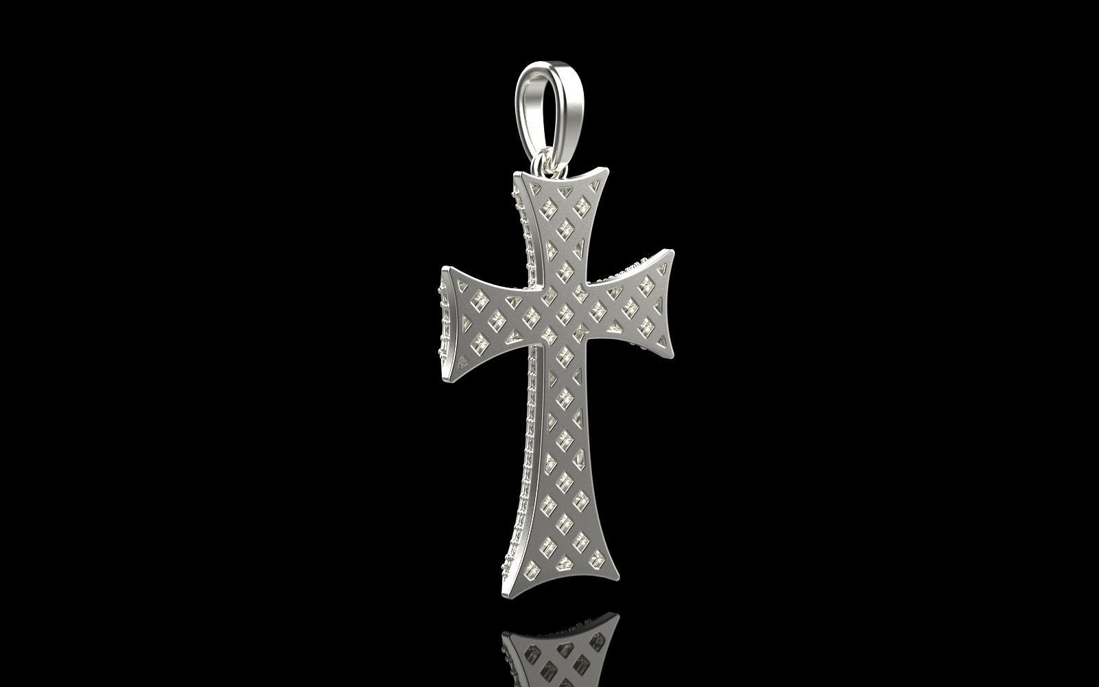 Enamel cross model 350 3D print model_35