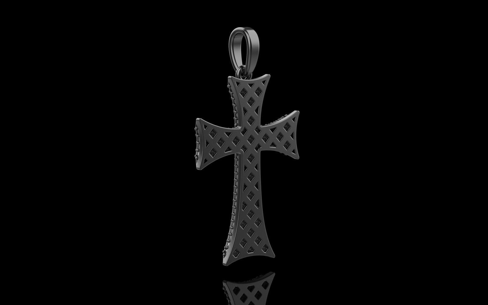 Enamel cross model 350 3D print model_34