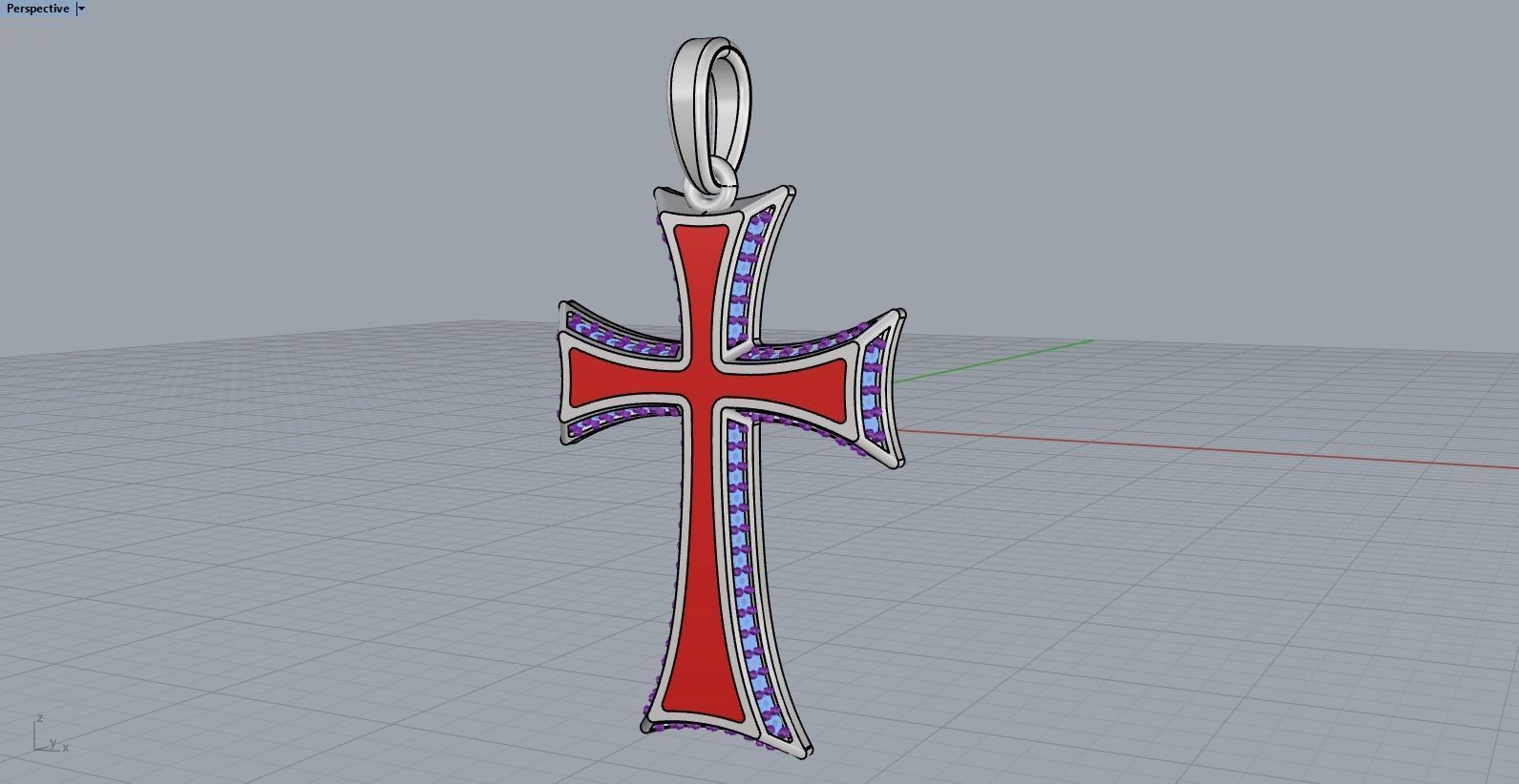 Enamel cross model 350 3D print model_11