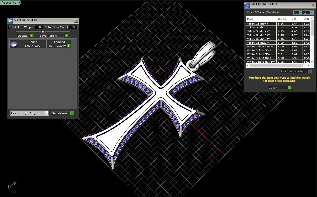 Enamel cross model 350 3D print model_4