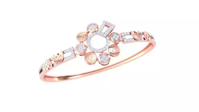 Women Diamond Bracelet 3dm stl obj gltf glb 3mf renders detail