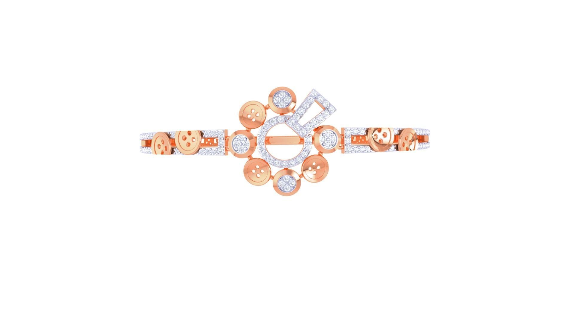 Women Diamond Bracelet 3dm stl obj gltf glb 3mf renders detail 3D print model_9