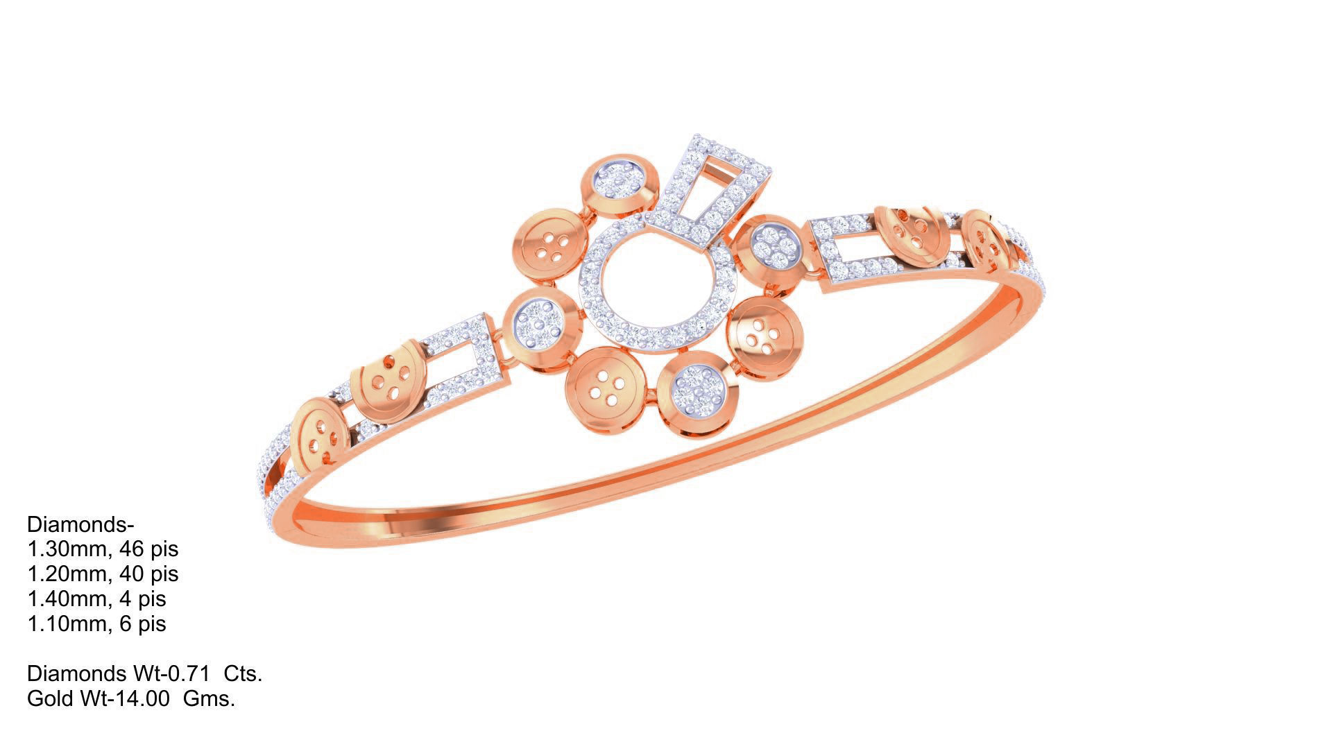 Women Diamond Bracelet 3dm stl obj gltf glb 3mf renders detail 3D print model_3