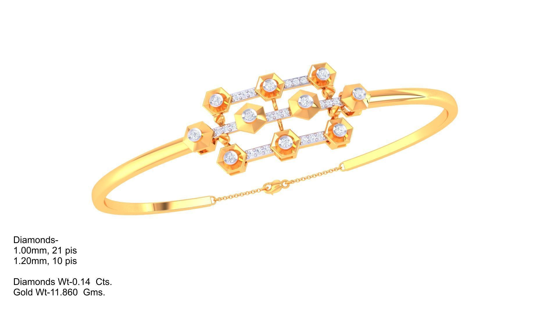 Women Diamond Bracelet 3dm stl obj gltf glb 3mf renders detail 3D print model_1