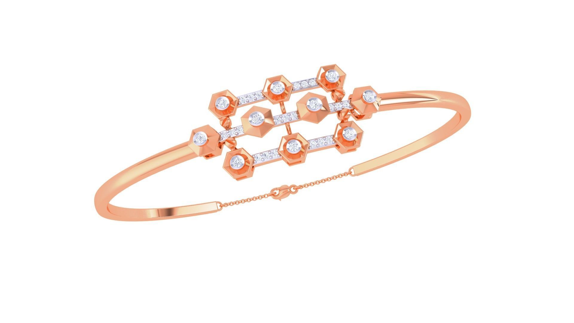 Women Diamond Bracelet 3dm stl obj gltf glb 3mf renders detail 3D print model_6