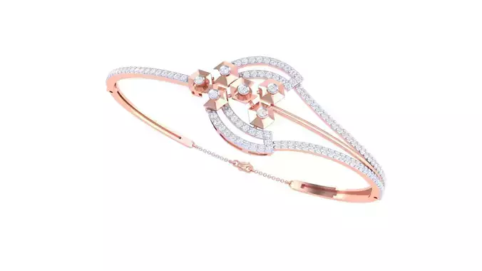 Women Diamond Bracelet 3dm stl obj gltf glb 3mf renders detail