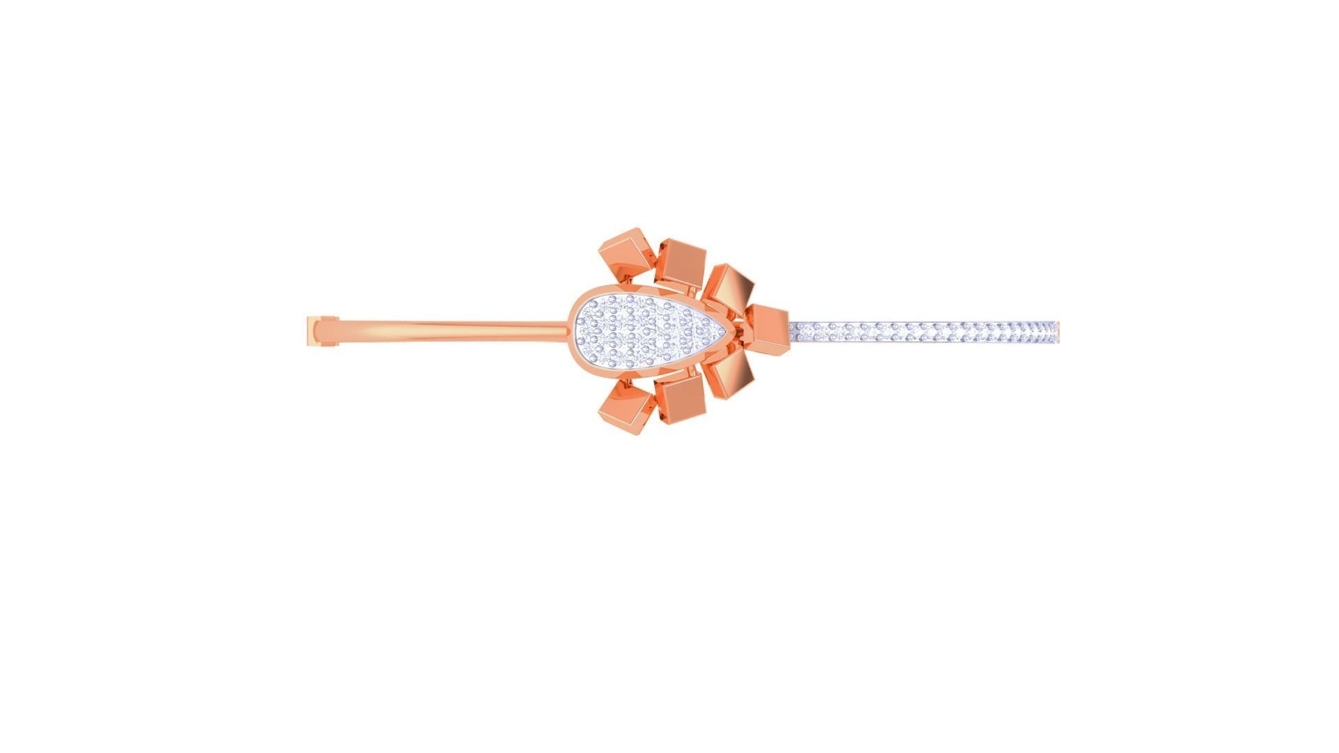 Women Diamond Bracelet 3dm stl obj gltf glb 3mf renders detail 3D print model_8