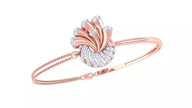 Women Diamond Bracelet 3dm stl obj gltf glb 3mf renders detail