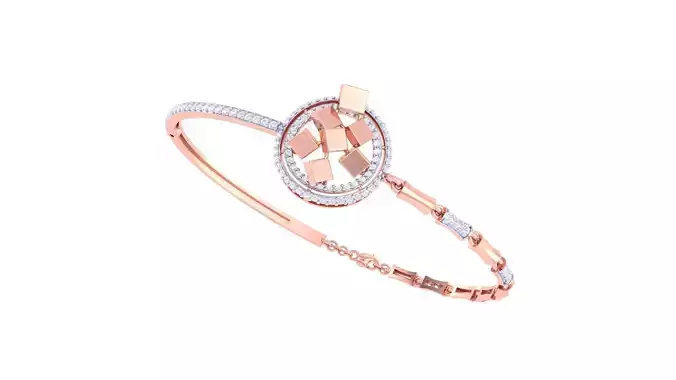 Women Diamond Bracelet 3dm stl obj gltf glb 3mf renders detail