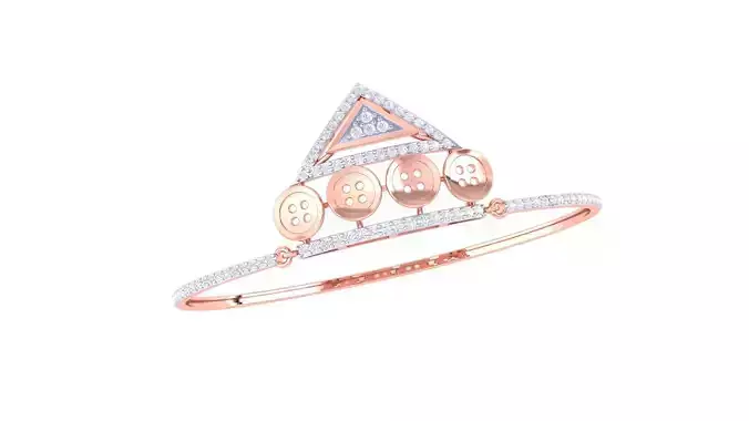 Women Diamond Bracelet 3dm stl obj gltf glb 3mf renders detail