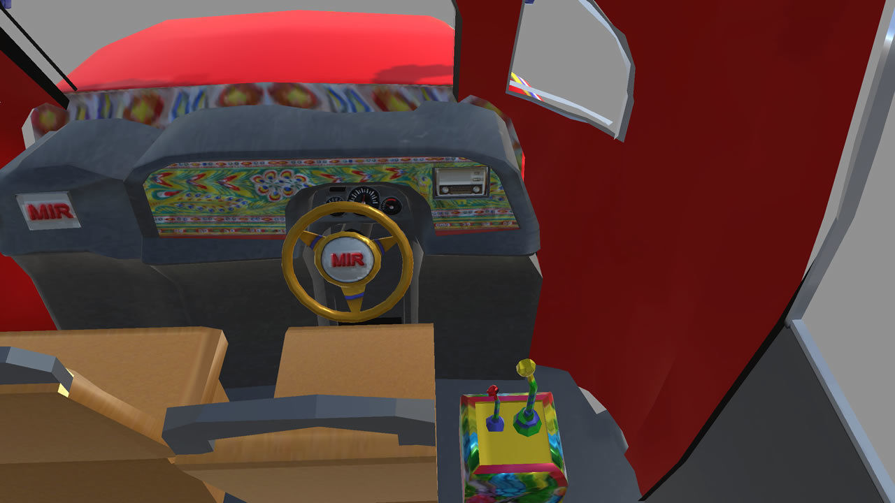 BedFord Bus Pakistani cultural art style Low-poly 3D model_10