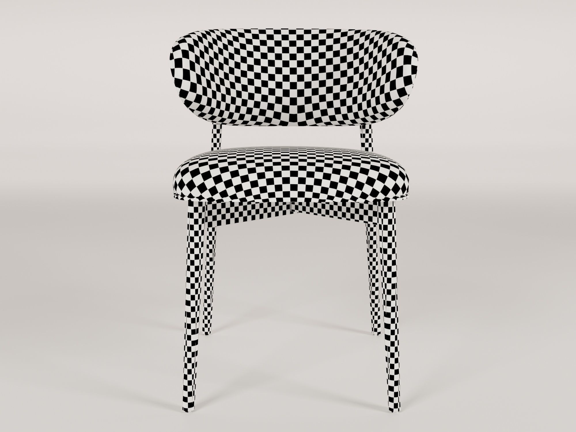 table and chair set 3D model_7