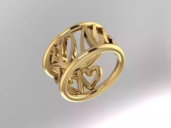 A simply ring name Sonia with hearts