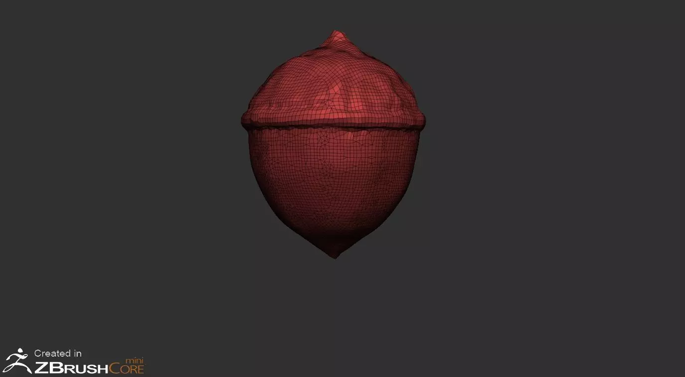 Acorn Low-poly 3D model_0