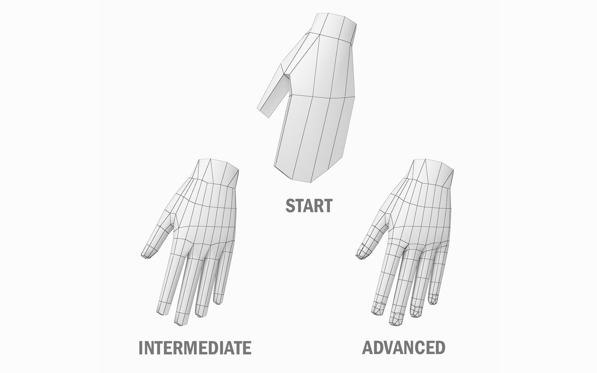 Natural Female and Male in Rest Pose Base Mesh BUNDLE 3D model_18