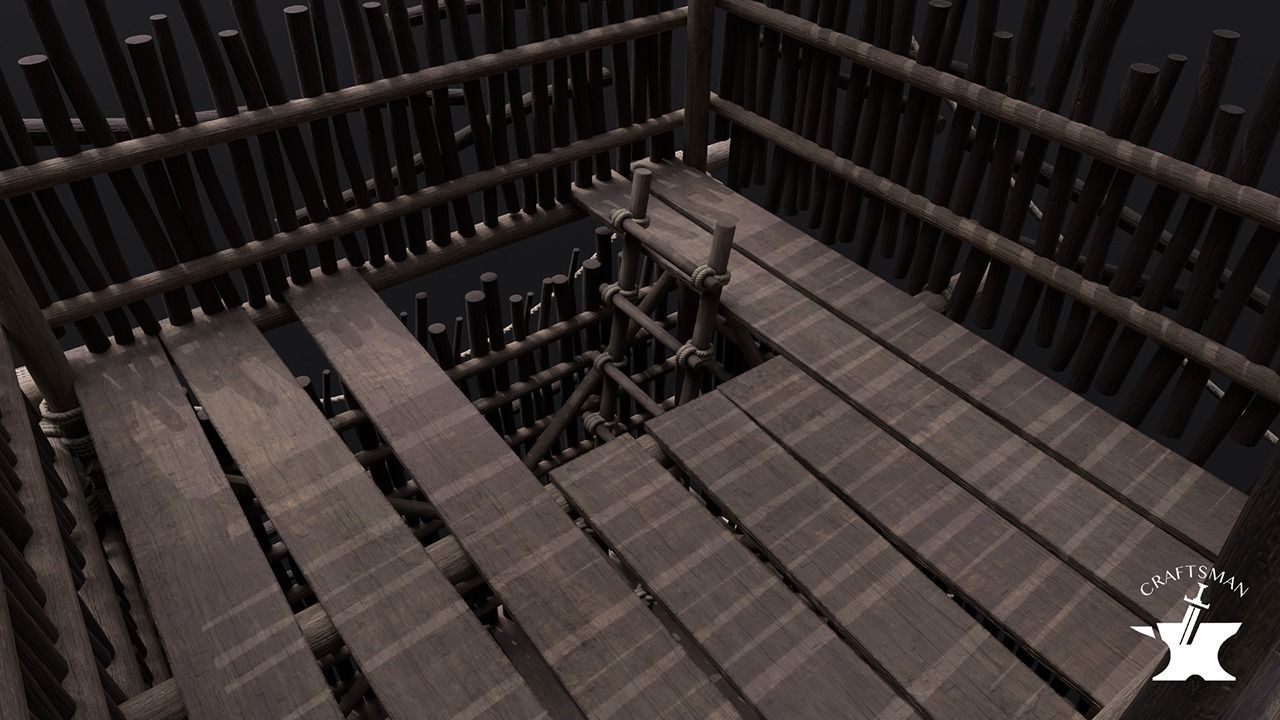 Realistic Medieval Watchtower Low-poly 3D model_9