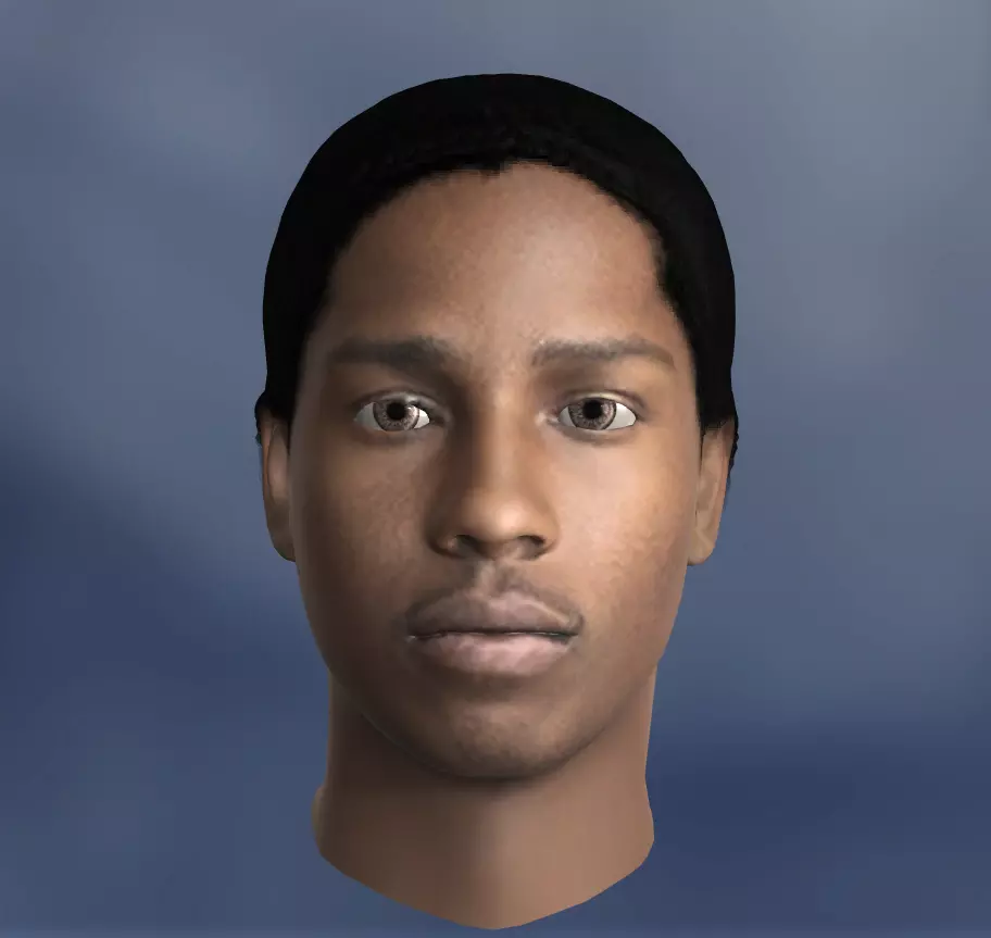 ASAP Rocky Head Low-poly 3D model
