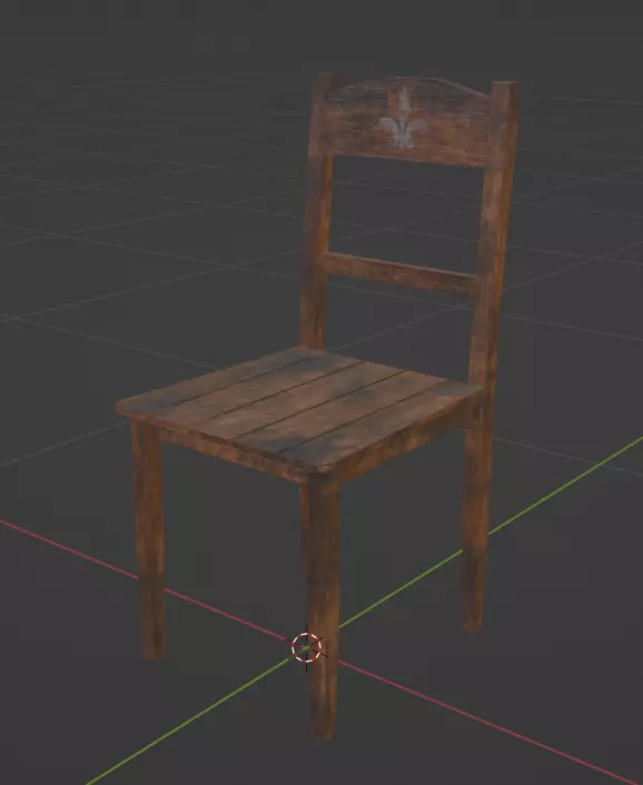 3D low Poly Chair Free low-poly 3D model