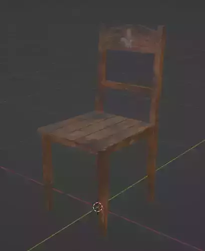 3D low Poly Chair 